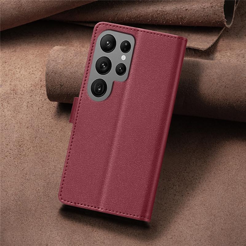 Wallet Flip Anti-theft Case For Samsung Galaxy S25 FE S25E Edge S24 Ultra S23 Plus 5G Leather Cover RFID Blocking Protective Bag