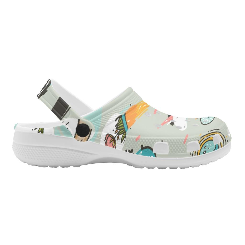Cartoon Printed EVA Clogs Sandals Unisex Flexible Breathable Slip On Casual Slippers Soft Sole Summer Shoes Daily Comfort Wear