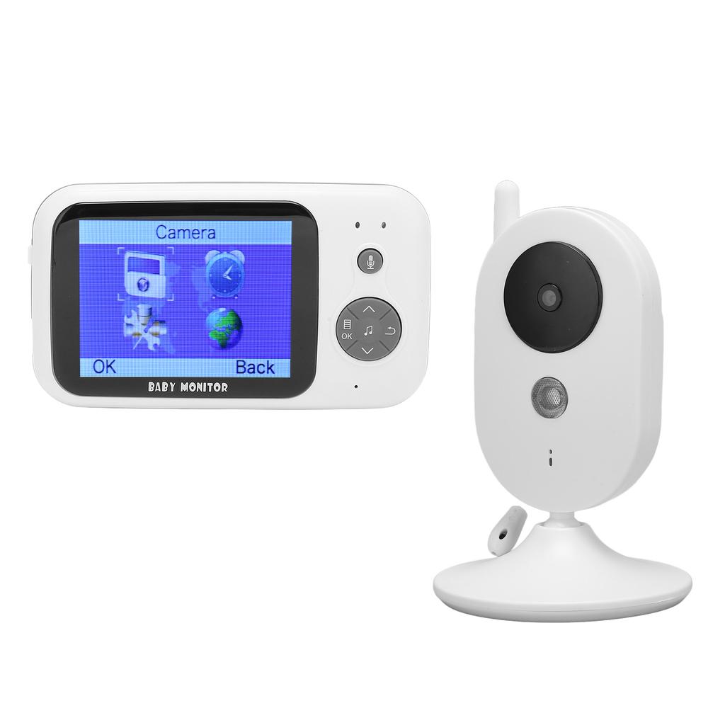 Baby Camera with 3.2in LCD Monitor 2 Way Audio Night Vision Temperature Monitoring Music Playback for The Elderly Kids