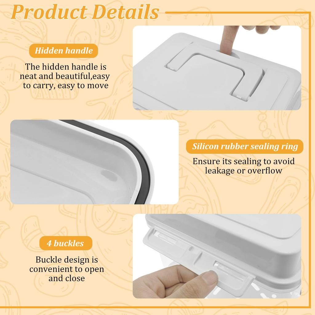 Plastic Press Fermentation Container With Handle Press Tray Clear Kimchi Press Container Good Sealing Sauerkraut Press Container