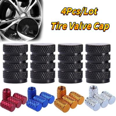 4ks/šarže krytky ventilov drieku pneumatík Hliníkové krytky vzduchového ventilu drieku kolesa odolné voči prachu