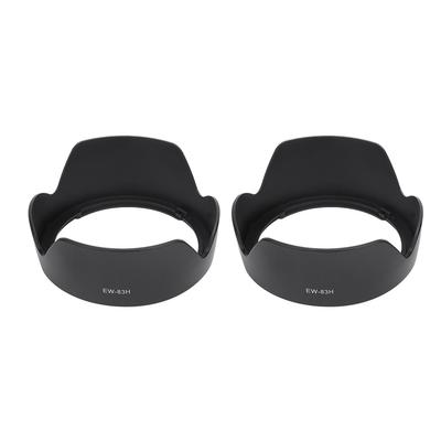 2PCS EW-83H Plastic Black Camera Mount Lens Hood Fit for Canon EF 24-105mm f4L IS USM Lens