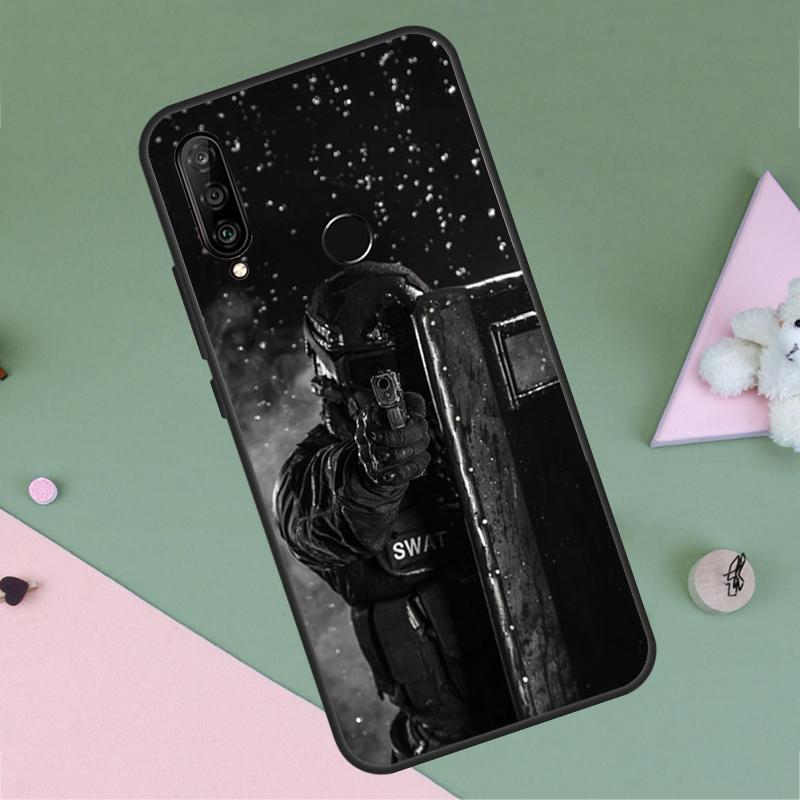 Police SWAT FBI For Huawei P20 P40 Lite P60 P30 Pro Nova 5T 9 10 SE 12s 12i 11i Y90 Y70 Y60 Y61 Y72 Y91 Case