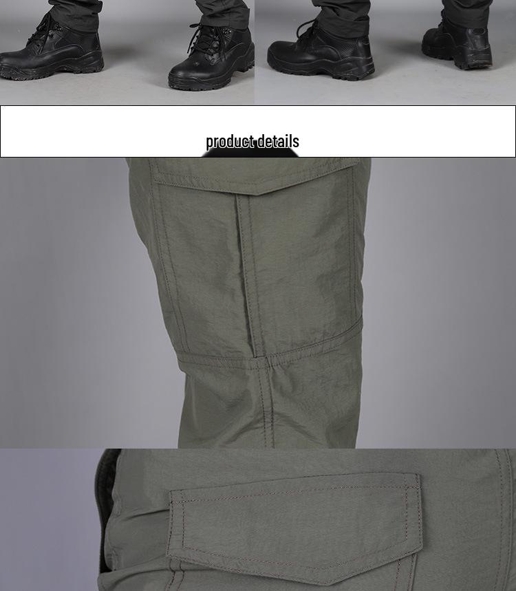Men's Outdoor Quick-Dry Waterproof Trekking Pants - Casual Multi-Pocket Straight Leg Workwear