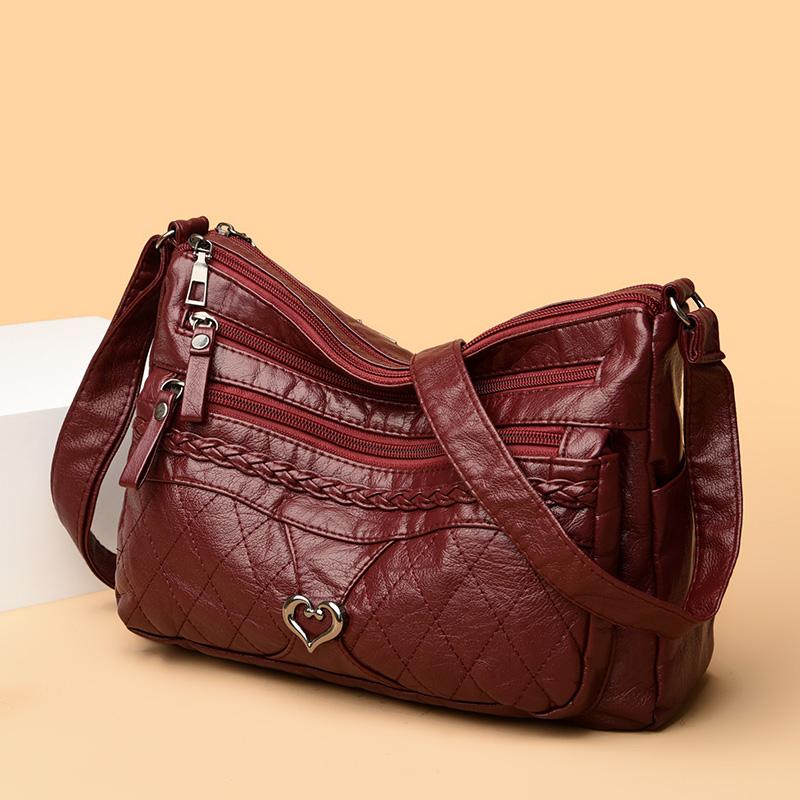 Мягкая кожаная сумка кроссбоди Женская сумка через плечо Маленькая квадратная сумка — фото 22