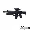 20pcs WW2 Military SWAT Guns Bricks Model Series Guns Assemble Educational MOC Army Building Blocks Soldier Militaries Kid Toys