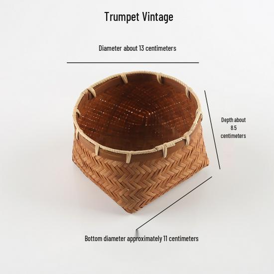 Handmade Bamboo Weaving Snack & Pastry Storage Basket - Retro Tea & Pastry Plate