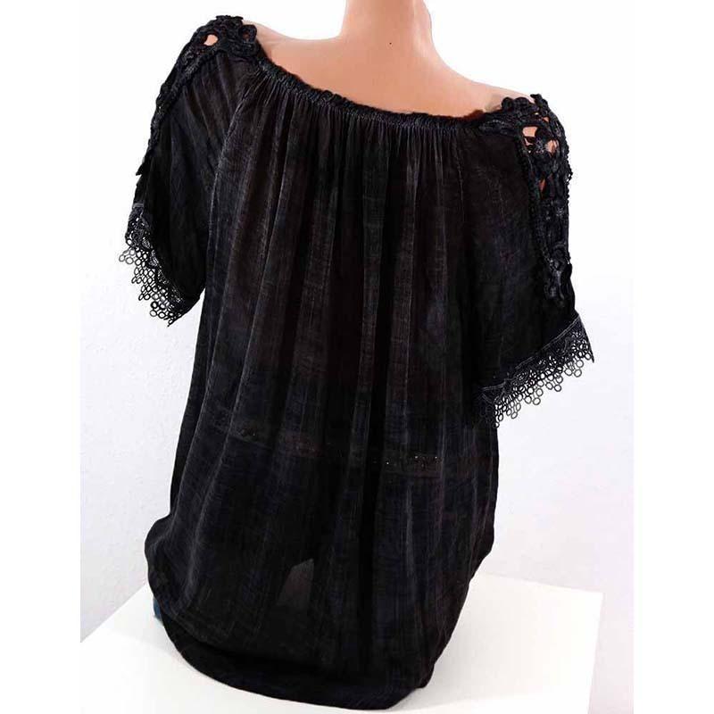 Elegante Blusa T-shirt in Chiffon a Spalle Scoperte da Donna con Design Elegante e Colori Versatili