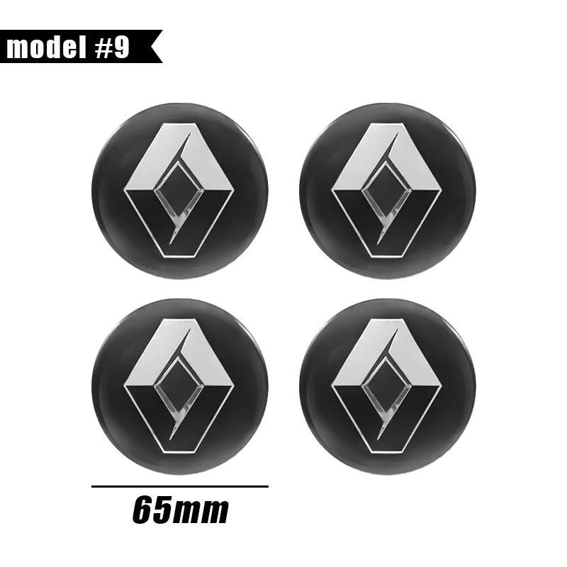 2026 Hot For Renault Interior Stickers 4Pcs 56mm 60mm 65mm Car Styling Wheel Center Hub Cap Badge Emblem Sticker For Renault Meg