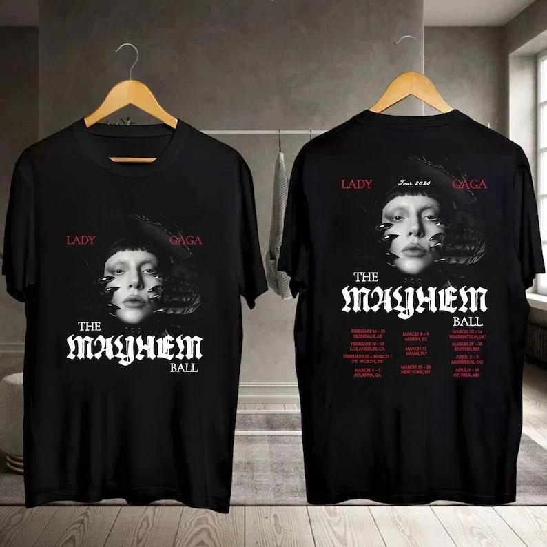 Lady Gaga Tour 2026 T-Shirt black short sleeve S to 5XL L