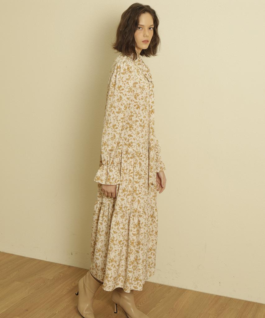 Tina Blossom Wind Beige Dress