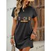 Women's Soft Breathable Short Sleeve T-Shirt Dress