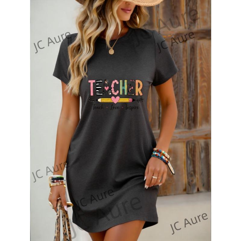 Women's Soft Breathable Short Sleeve T-Shirt Dress