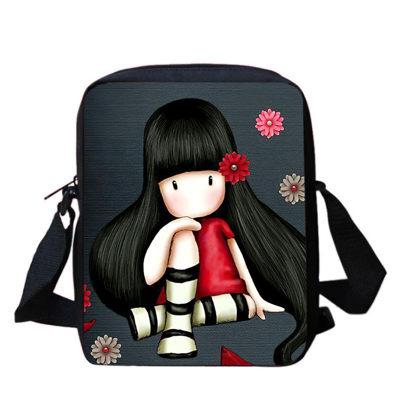 Gorjuss santoro peripheral animation backpack men and women pencil bag meal bag satchel