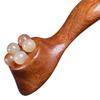 Lotus Pod Eye Massager Roller 5 Teeth Wooden Eye Scraping Tendon Stick Mini Face Massage Stick for Relieve Facial Fatigue