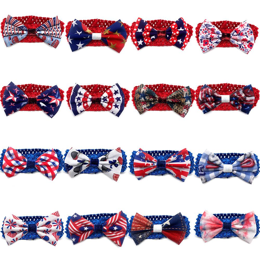 30/50pcs Pet Grooming Dog Bowties American Independence Day Bowties Grooming Collar for Small Middle Large Dog Pet Supplies