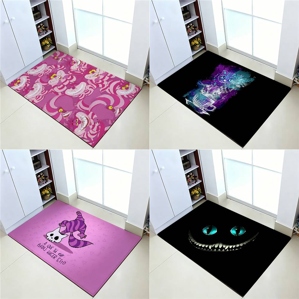 Anime C-cheshire Cat Carpet Bathroom Anti-slip Mat Door Mat Home Decoration Mat Entrance Door Mat Scratch-resistant Door Mat