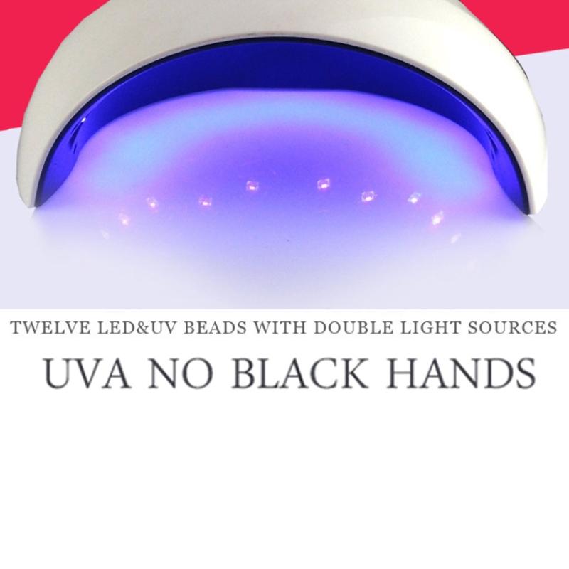 Portable 36W UV Dryer UV Resin Curing Lamp 30s 60s Timer Nail Art Manicure Gel Dryer USB Charge Jewerly Making Tool