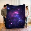 Charming Galaxy Print Flannel Blanket for Camping, Traveling and Home Decoration - Holiday Gift, Halloween Christmas