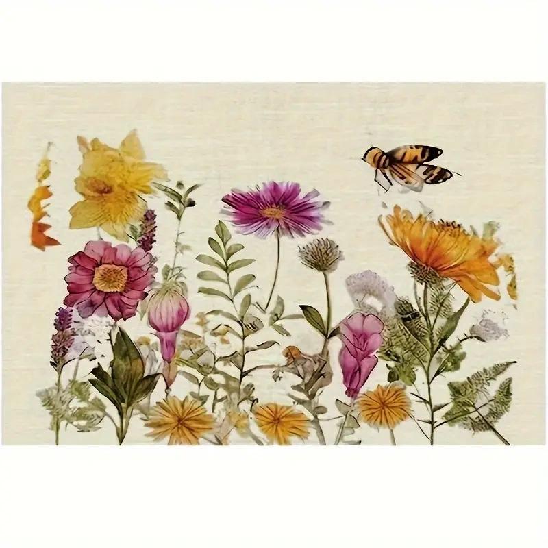 Printed Festival Party Placemats: Stain-Proof, Heat-Resistant Table Decoration