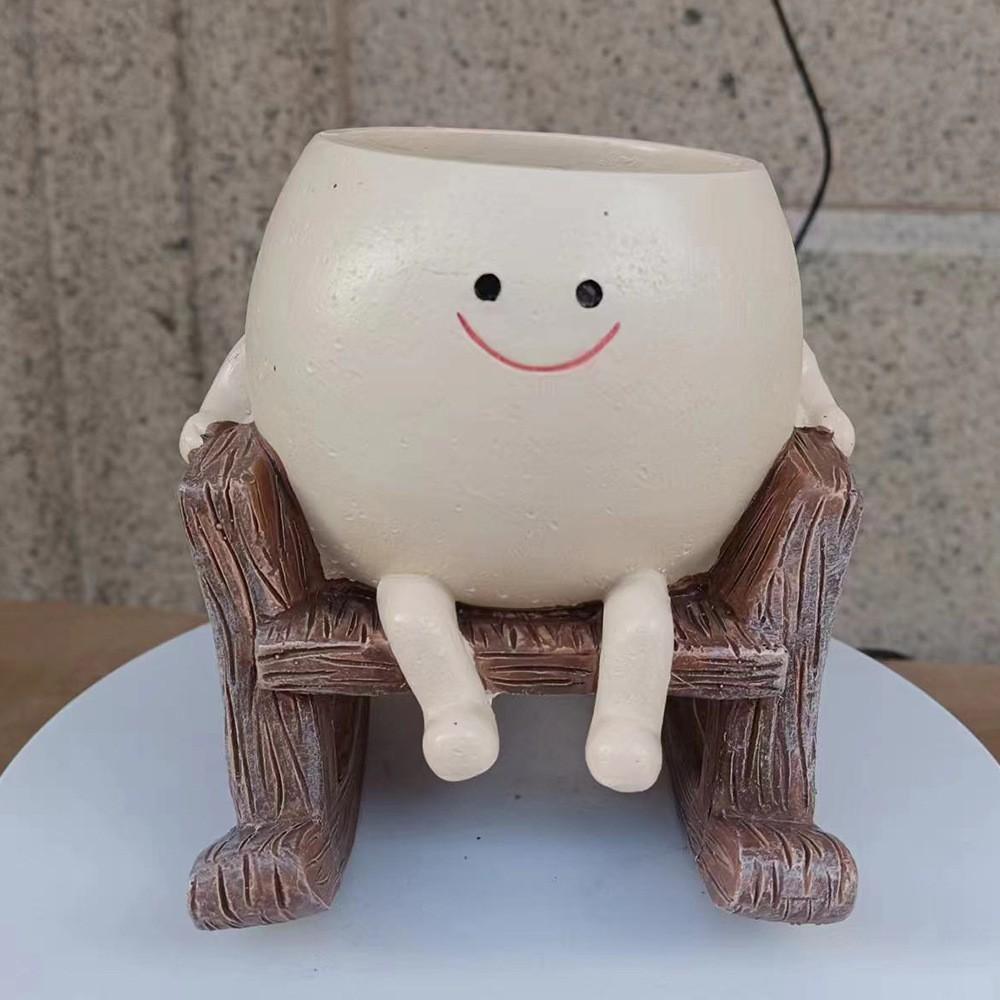 

Кресло-качалка из смолы, восхитительная кашпо, веселое декоративное дополнение к любой комнате