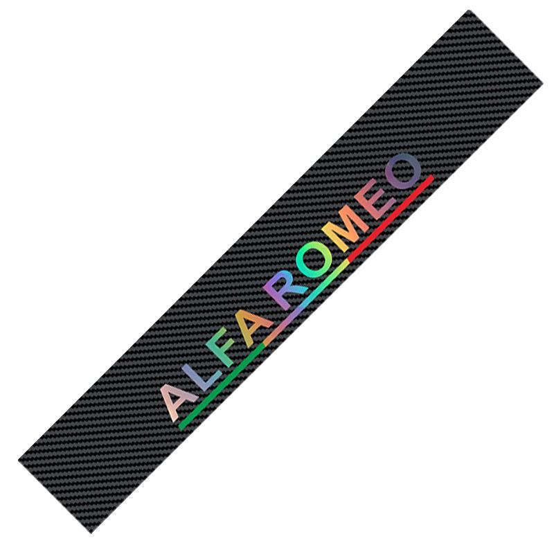 ZOPJT1 Carbon Fibre Color Car Windshield Sticker Decal for Alfa Romeo Logo Stelvio Brera Giulia 166 156 159 147 155 Mito GT Giulietta