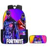 Fortnite Large Capacity Backpack Pencil Case Set - Cartoon Gaming School Supplies for Kids 5-8 Years, Unisex Gift
