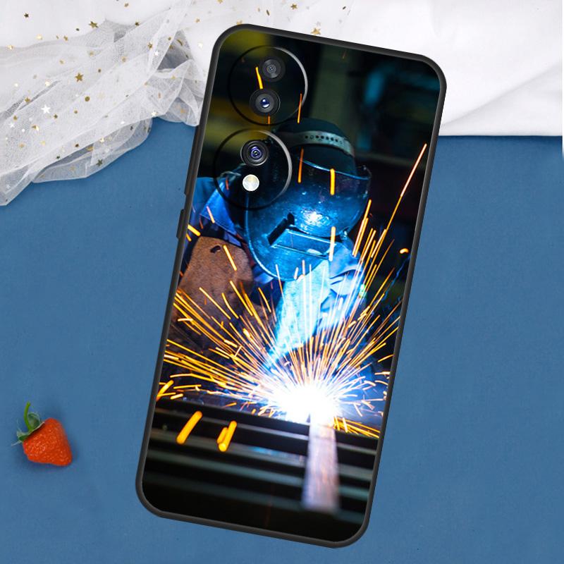 

Welder Welding Hot Metal Worker Case For Honor Magic 7 5 6 Lite 8 Pro 200 400 50 70 90 X8c X8b X9a X9b X9c X9d Win RT Cover Honor Magic5 Pro