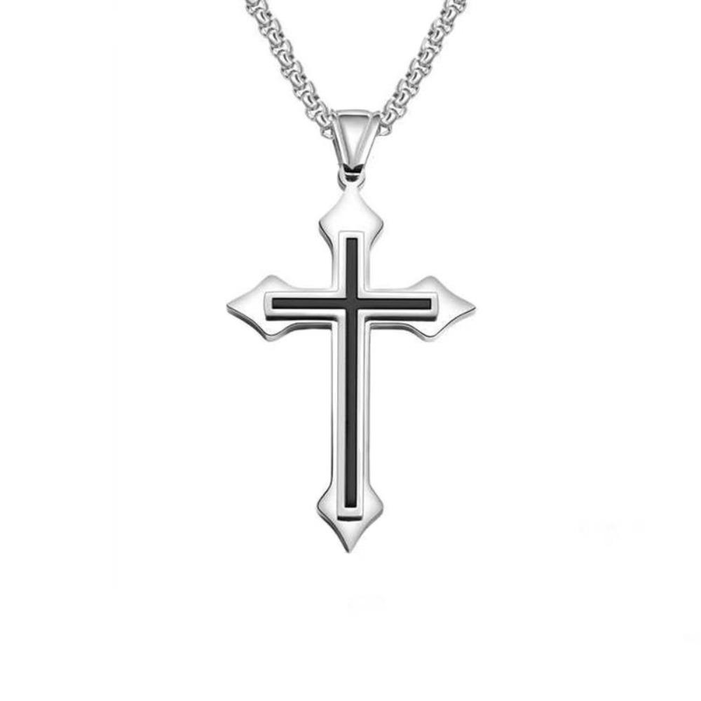 Double Sword Pirate Titanium Steel Pendant Vintage Halloween Skull Ghost Head Anchor Stainless Steel Necklace