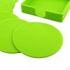 7pcs Colorful Rubber Silicone Coasters Round For Drink Placemat