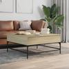 VidaXL Coffee Table, Side Table with Adjustable Feet, End Table with Compartments, Modern, Sonoma Oak Wood 3217065