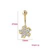 Stainless Steel Belly Button Ring Dangle Navel Ring Belly Piercing External Thread Cubic Zirconias Navel Ring Piercing