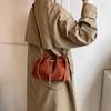 Yogodlns Faux Suede Shoulder Bag Simple Commuting Crossbody Bags Thread String Women's Handbags Sewing Sweet Bags for Women