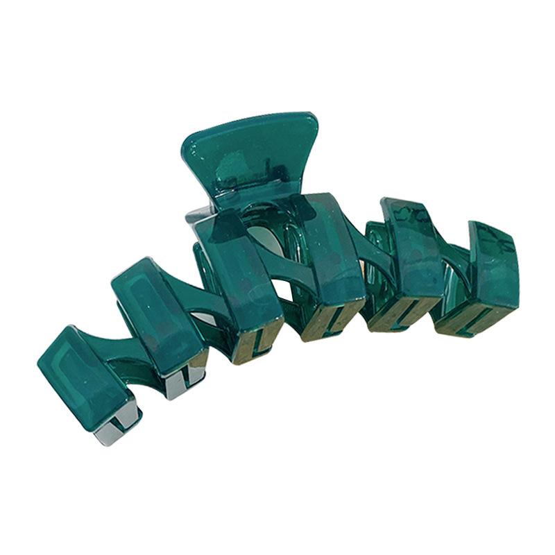 Fashionforward Hair Resin Grab Clip In Stylish Deep Green And Late Sunset Red For Trendy Looks