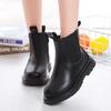 Children's 2025 Autumn/Winter Casual Leather Boots - Soft Sole Korean-Style Martin Boots for Medium & Large Kids