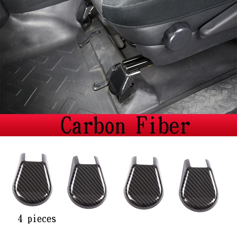 ABS carbon fiber/Black Car Front Seat Base Cover Protection Trim Stickers For Toyota FJ Cruiser 07-21 Car Accessorie