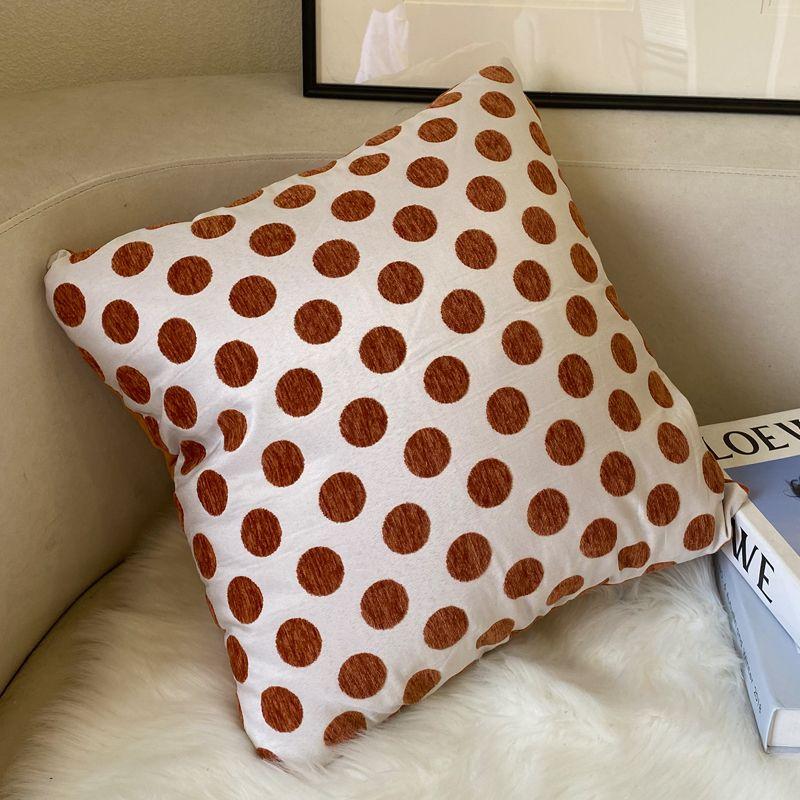 

Американская оранжевая ткань домашняя подушка для дивана эркер дизайн гусиная лапка подушка-бабочка интернет-знаменитость сочетающаяся подушка для дивана поясничная подушка Pillow White Orange Color Circle Pillowcase