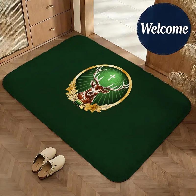 Tapis de sol en flanelle douce Marque Jagermeister Tapis de sol Antidérapant Absorbant Paillasson Salle de bain Chambre à coucher Décoration intérieure Paillasson 50cmx120cm