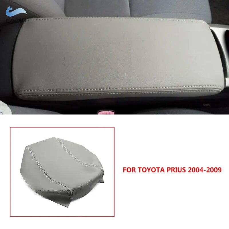 

Мягкий кожаный чехол на подлокотник для Toyota Prius 2004-2012 2013 2014 2015, автомобильный центральный подлокотник, кожный чехол, наклейка, отделка A Gray