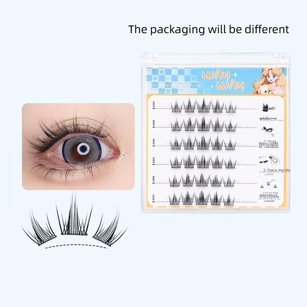 DIY Klebe-Falsche Wimpern Make-up Falsche Wimpernbüschel Grafting Wimpern