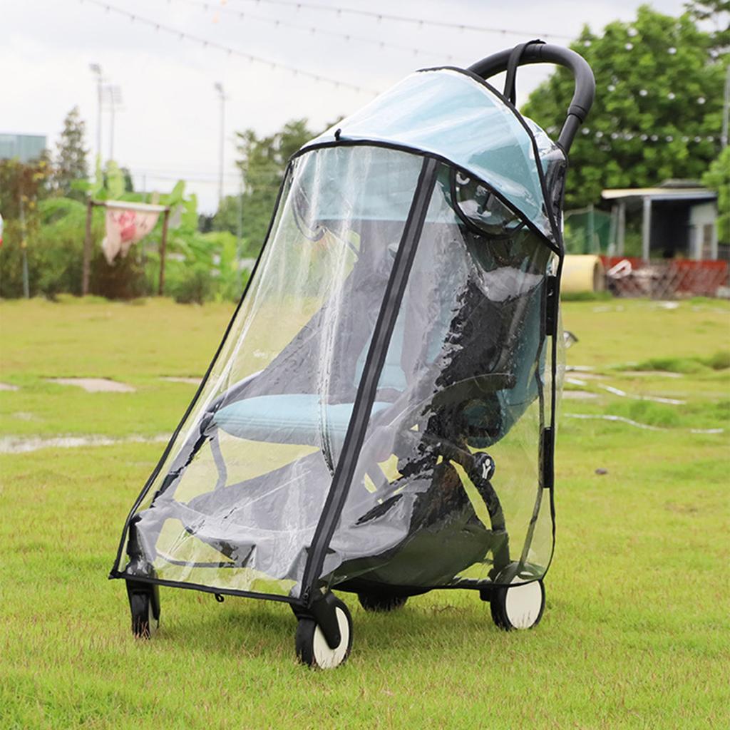 Universeller Baby-Kinderwagen Regenschutz Klar EVA Kinderwagen Sonnenschutz Einfach Faltbarer Wagen Schutzhülle Abdeckung für Reise Shopping