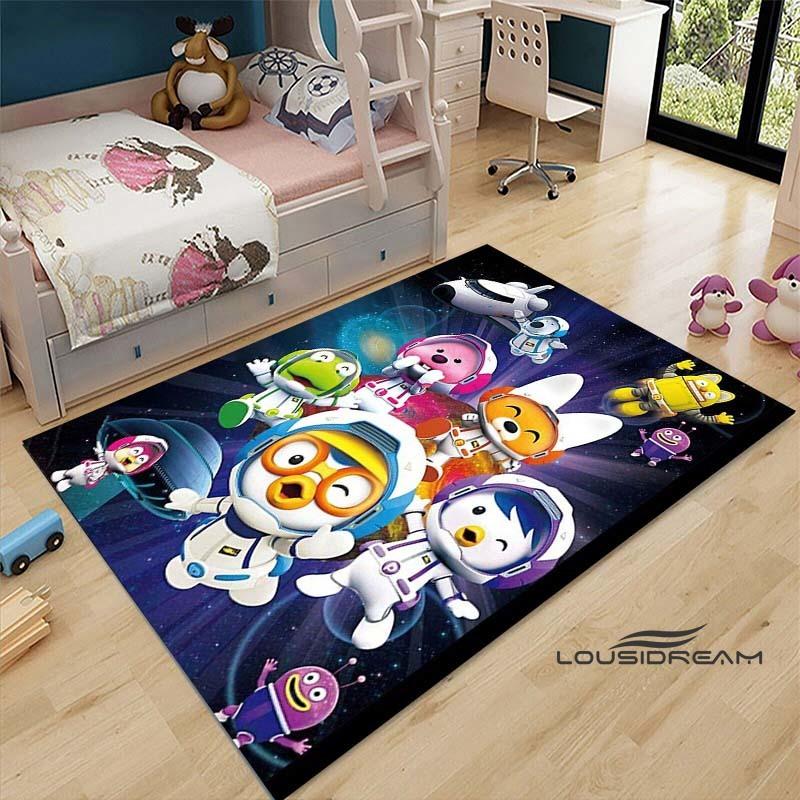 2026 Tappeti con Motivo a Forma di Pesce Carino P-Pororo-Park 15 Misure Tappetino per Pavimento Soggiorno Camera da Letto Comodino Tappeto Area Tappeto per Giochi Camera dei Bambini Decorazione per la Casa
