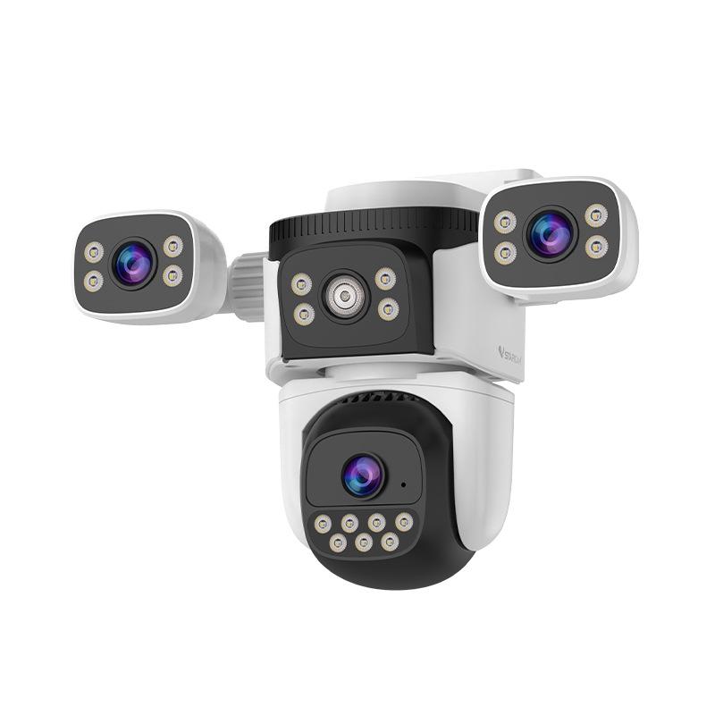 Outdoor 360° Multi-Lens Camera with Triple-Screen Monitoring