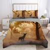 Christmas Deer King Queen Duvet Cover Animal Elk Bedding Set 2/3pcs for Kids Teens Adults Blue Soft Quilt Cover with Pillowcase