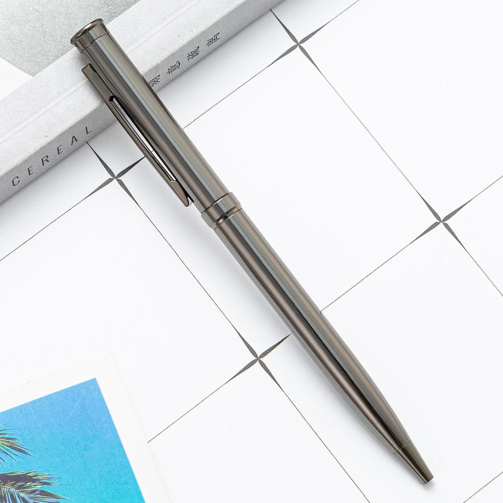 Electroplated Metal Ballpoint Pen Gift 1.0mm Black Ink – Premium Office & School Writing Instrument