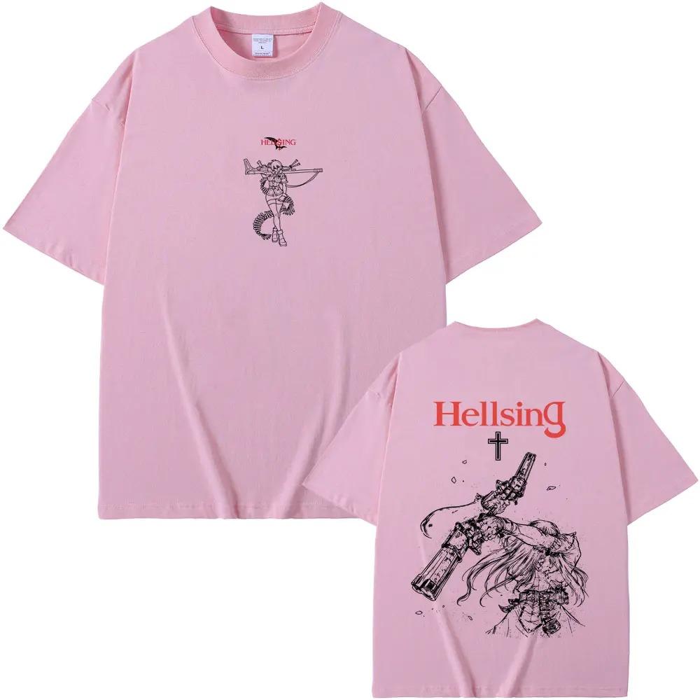 2026 Anime Hellsing Abraham Van Helsing Vampir Alucard Grafik T-Shirt Herren Damen 90er Manga Lässiges Übergroßes T-Shirt Männliche Mode T-Shirts