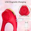 Remote Control Penis Cock Ring Vibrator for Men Delay Ejaculation Stimulator  Dick Enlarger Ring Rose Sex Toy for Men Couples