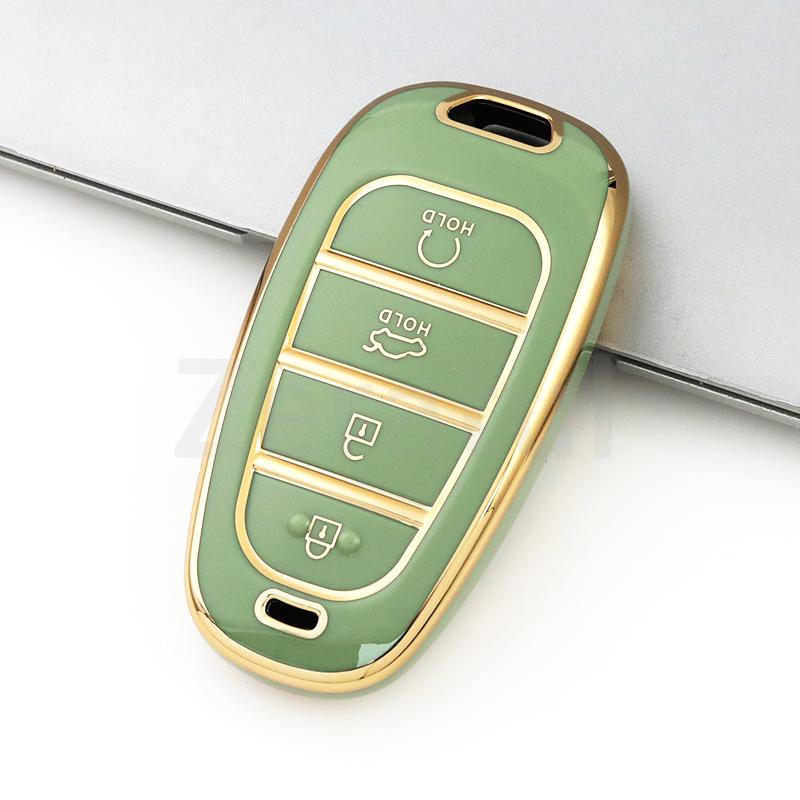 

4 Buttons Tpu Car Key Case Cover For Hyundai Santa Fe Tucson Nexo Nx4 Atos Prime Solaris Shell Fob Holder Accessories