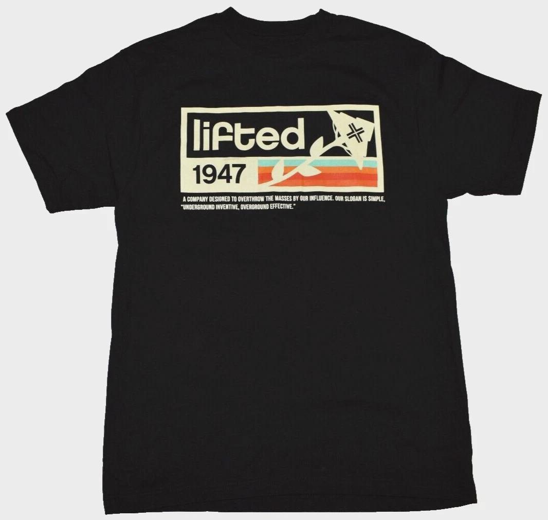 Lifted Research Group LRG Mens Underground Inventive 1947 Black Shirt New S, M 4XL