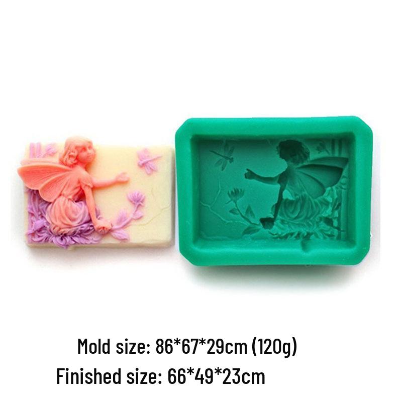 Retro Praying Angel Garden Fairy Silicone Mold for Soap, Candle, or Plaster Epoxy